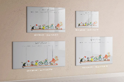 Beschreibbare magnettafel Wochenplaner