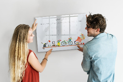 Beschreibbare magnettafel Wochenplaner