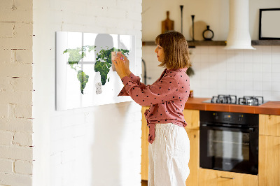 Beschreibbare magnettafel küche Ökologie-Weltkarte