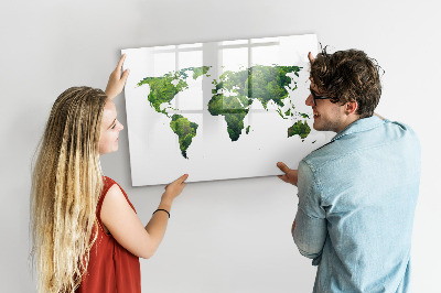 Beschreibbare magnettafel küche Ökologie-Weltkarte