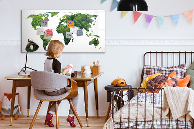 Beschreibbare magnettafel küche Ökologie-Weltkarte