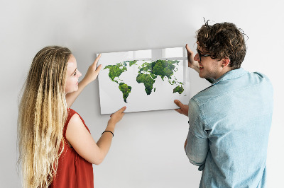 Beschreibbare magnettafel küche Ökologie-Weltkarte