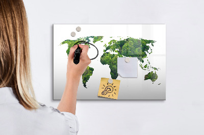 Beschreibbare magnettafel küche Ökologie-Weltkarte