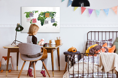 Beschreibbare magnettafel küche Ökologie-Weltkarte