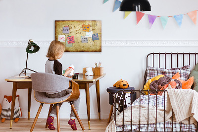 Magnettafel mit Marker Alte Weltkarte