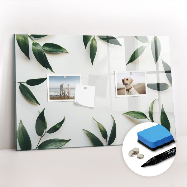 Beschreibbare magnettafel Rahmen aus Blättern