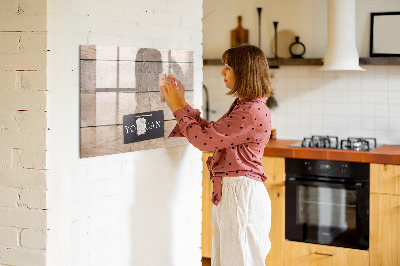 Beschreibbare magnettafel küche Inschrift, das schaffst du!