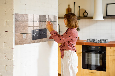 Beschreibbare magnettafel küche Inschrift, das schaffst du!