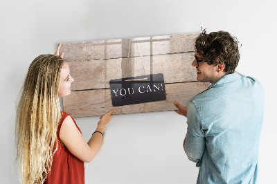 Beschreibbare magnettafel küche Inschrift, das schaffst du!