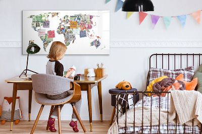 Beschreibbare magnettafel Banknowy-Weltkarte