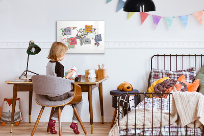 Beschreibbare magnettafel Banknowy-Weltkarte