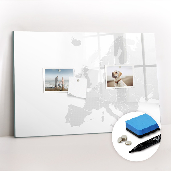 Beschreibbare magnettafel küche Europakarte