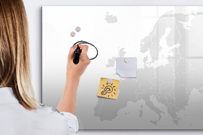 Beschreibbare magnettafel küche Europakarte
