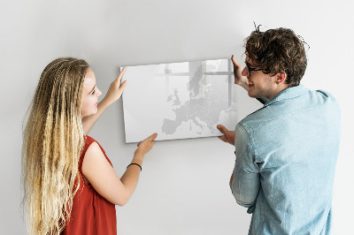Beschreibbare magnettafel küche Europakarte