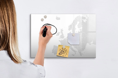 Beschreibbare magnettafel küche Europakarte