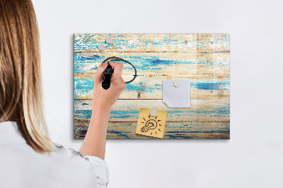 Beschreibbare magnettafel küche Zerkratztes Holz