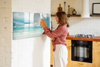 Beschreibbare magnettafel Meereslandschaft