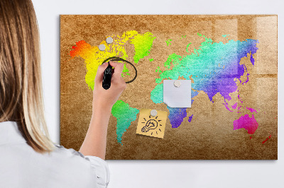 Beschreibbare magnettafel Weltkarte