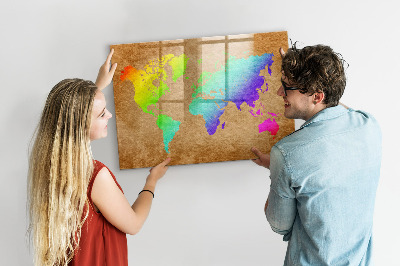 Beschreibbare magnettafel Weltkarte