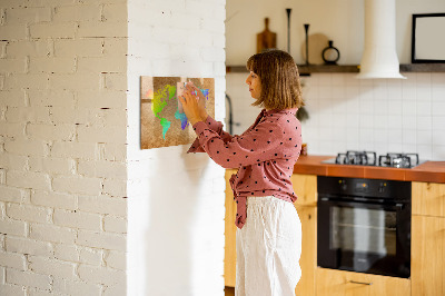 Beschreibbare magnettafel Weltkarte
