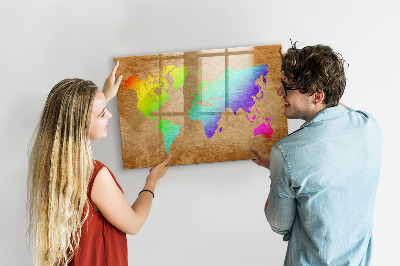 Beschreibbare magnettafel Weltkarte