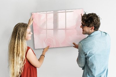 Beschreibbare magnettafel Blühende Rosen