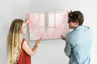 Beschreibbare magnettafel Blühende Rosen
