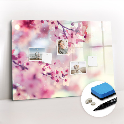 Beschreibbare magnettafel küche Frühlingsblumen