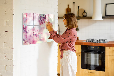 Beschreibbare magnettafel küche Frühlingsblumen