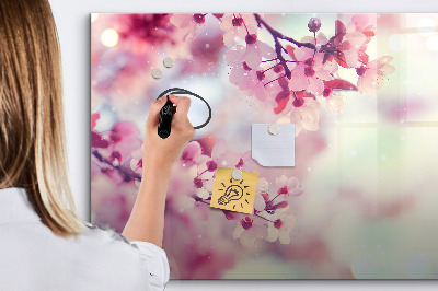 Beschreibbare magnettafel küche Frühlingsblumen