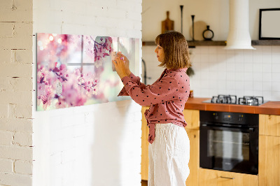 Beschreibbare magnettafel küche Frühlingsblumen