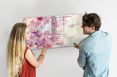 Beschreibbare magnettafel küche Frühlingsblumen