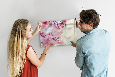 Beschreibbare magnettafel küche Frühlingsblumen