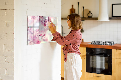Beschreibbare magnettafel küche Frühlingsblumen
