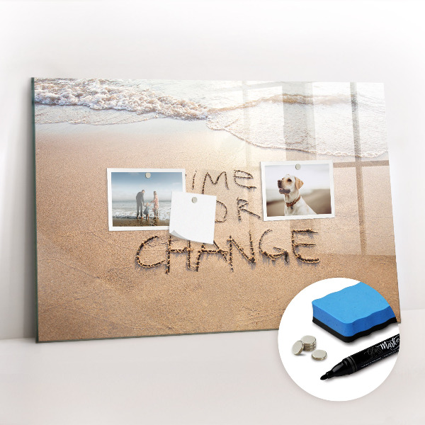 Beschreibbare magnettafel küche Strandzitat