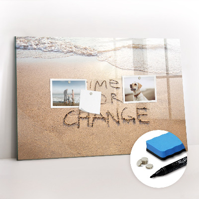 Beschreibbare magnettafel küche Strandzitat