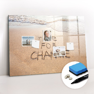 Beschreibbare magnettafel küche Strandzitat