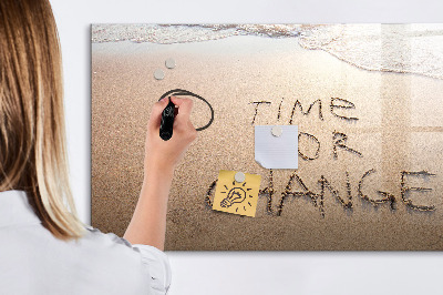 Magnettafel mit Marker Strandzitat