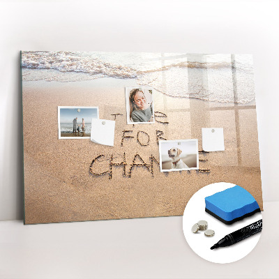 Beschreibbare magnettafel küche Strandzitat