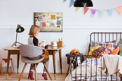 Beschreibbare magnettafel küche Weltkarte
