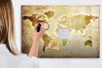 Beschreibbare magnettafel Alte Weltkarte