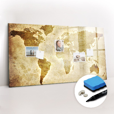 Beschreibbare magnettafel Alte Weltkarte