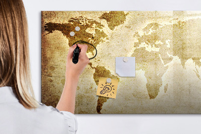 Beschreibbare magnettafel Alte Weltkarte