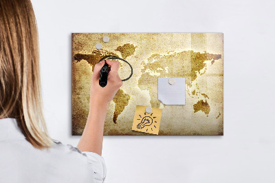 Beschreibbare magnettafel Alte Weltkarte