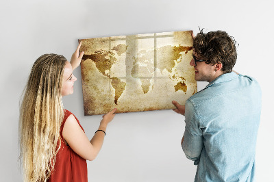 Beschreibbare magnettafel Alte Weltkarte