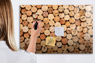 Magnetische Schreibtafel Weinkorken aus Holz