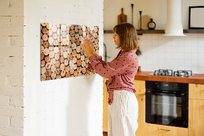 Magnetische Schreibtafel Weinkorken aus Holz