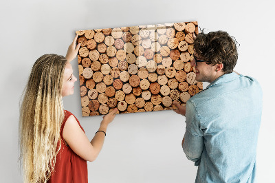 Magnetische Schreibtafel Weinkorken aus Holz