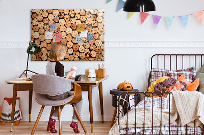 Magnetische Schreibtafel Weinkorken aus Holz