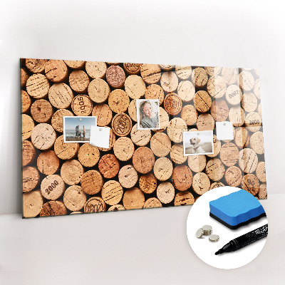 Beschreibbare magnettafel Weinkorken aus Holz